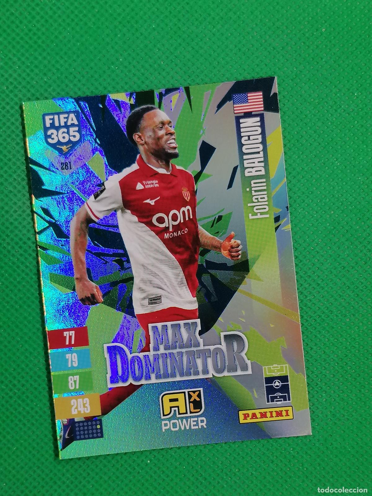 Cartes &agrave; collectionner de Football: 281 FOLARIN BALOGUN MONACO MAX DOMINATOR POWER ⚽ PANINI ADRENALYN XL FIFA 365 26 27 2026 2027 ⚽