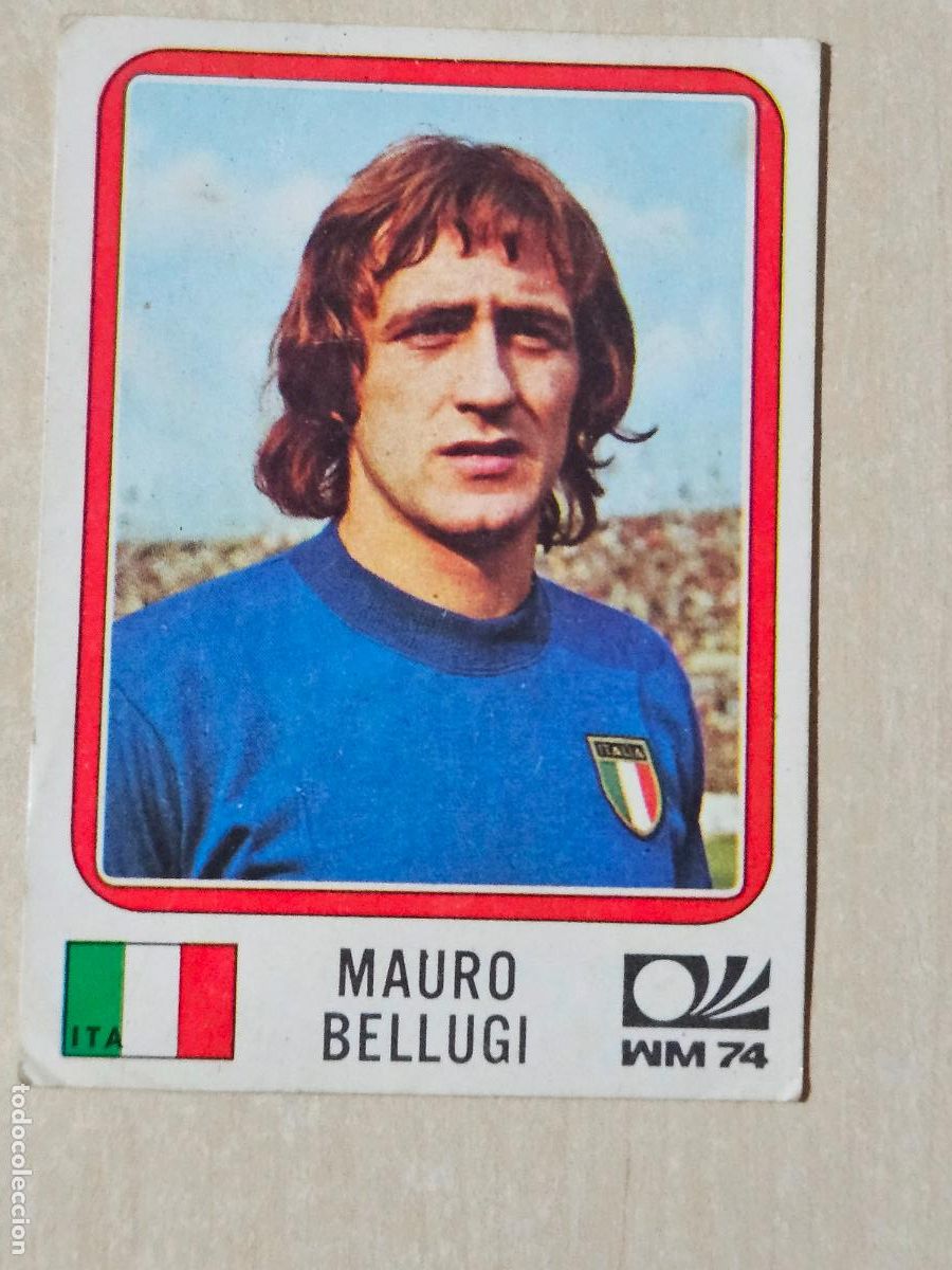 Cartes &agrave; collectionner de Football: N&ordm; 293 BELLUGI - CROMO - VULCANO / PANINI - WORLD CUP MUNCHEN 74 - MUNDIAL MUNICH 74 - SIN PEGAR