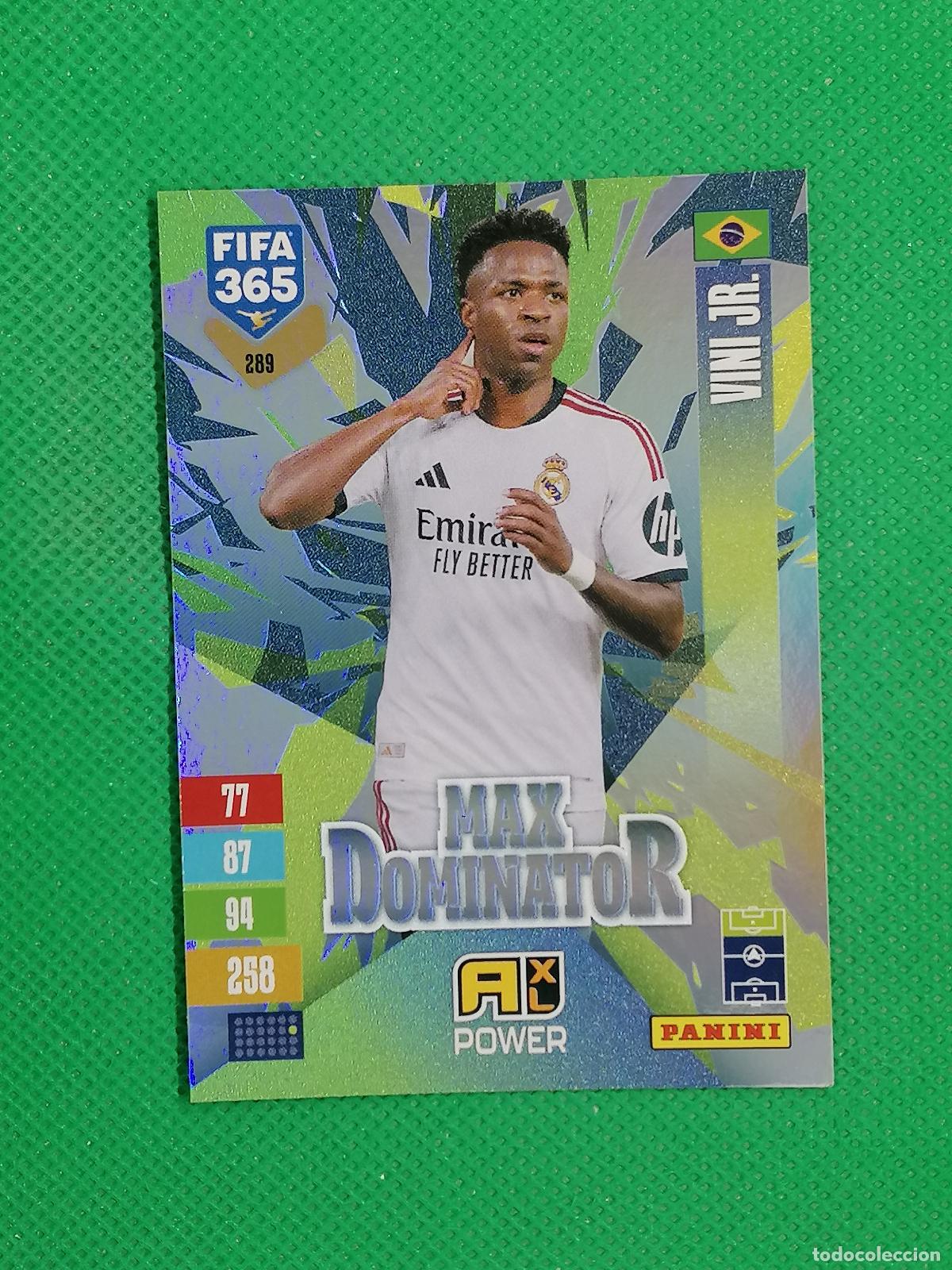 Cromos de f&uacute;tbol: 289 VINI JR REAL MADRID MAX DOMINATOR POWER ⚽ PANINI ADRENALYN XL FIFA 365 26 27 2026 2027 ⚽