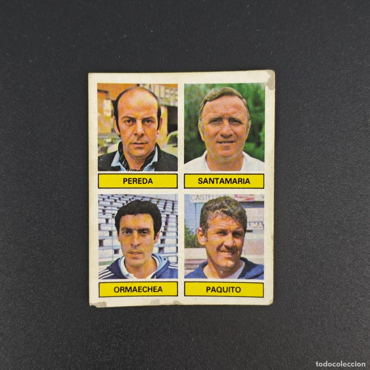 Cromos de f&uacute;tbol: CROMO FUTBOL LIGA ESTE 81 82 NUNCA PEGADO ENTRENADORES PEREDA SANTAMARIA ORMAECHEA PAQUITO RA1026