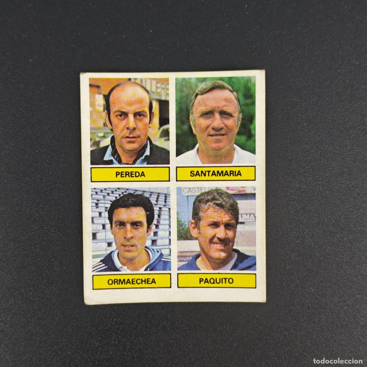 Cromos de f&uacute;tbol: CROMO FUTBOL LIGA ESTE 81 82 NUNCA PEGADO ENTRENADORES PEREDA SANTAMARIA ORMAECHEA PAQUITO RA1026