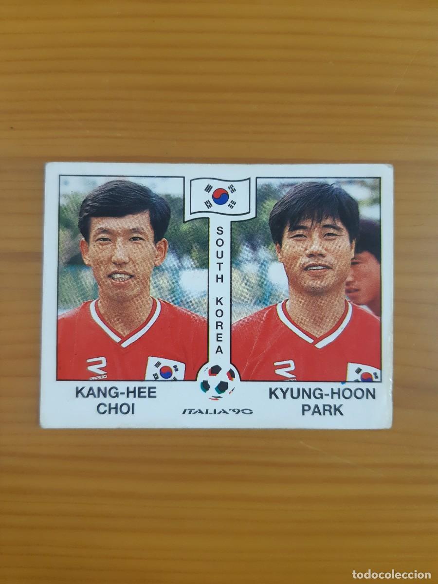 Cromos de f&uacute;tbol: N&deg;318 Choi - Park (Corea Del Sur) Mundial Italia 90 PANINI 1990. Nunca pegado, sin pegar