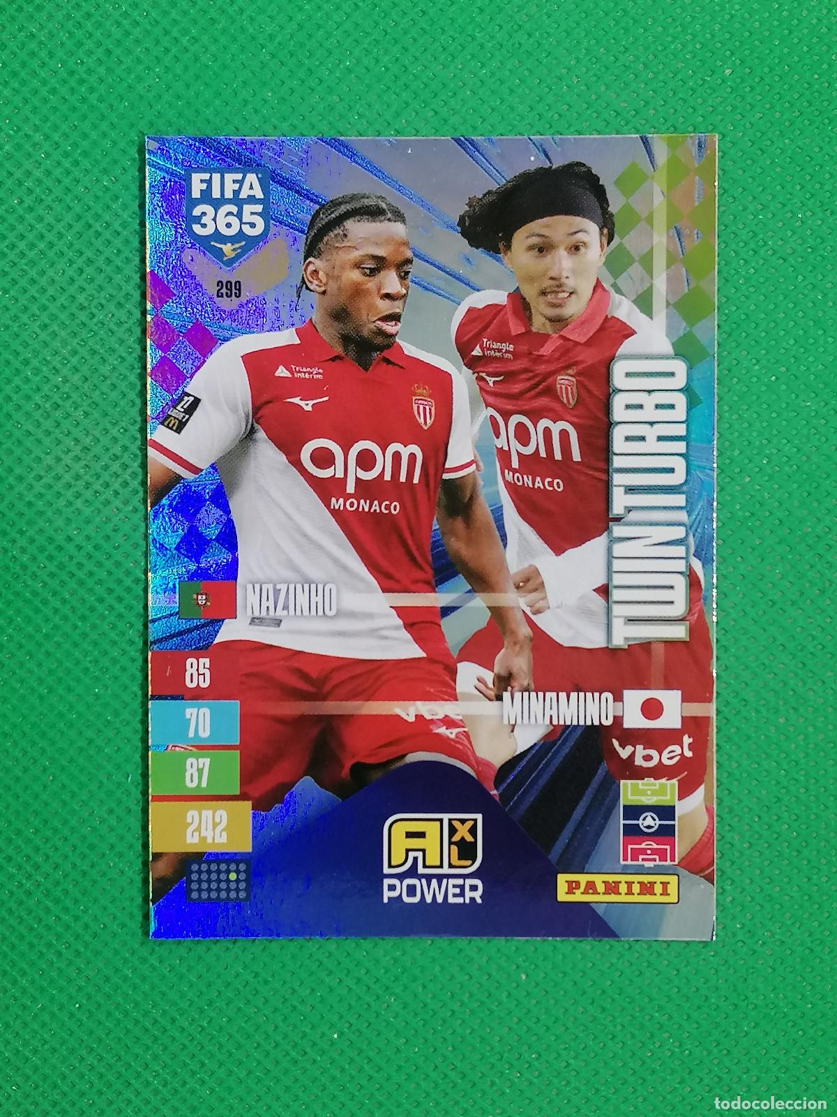 Cromos de f&uacute;tbol: 299 NAZINHO MINAMINO MONACO TWIN TURBO ⚽ PANINI ADRENALYN XL FIFA 365 26 27 2026 2027 ⚽