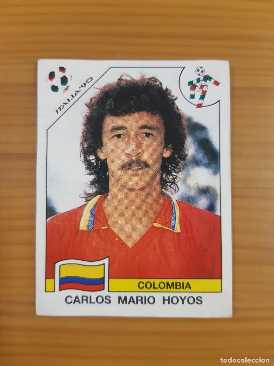 Cromos de f&uacute;tbol: N&deg;293 Carlos Mario Hoyos (Colombia) Mundial Italia 90 PANINI 1990. Nunca pegado, sin pegar