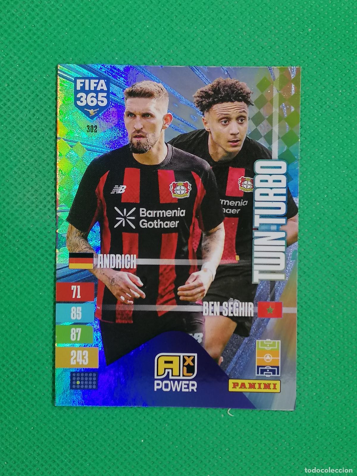 Cromos de f&uacute;tbol: 302 ANDRICK BEN SEGHIR LEVERKUSEN TWIN TURBO ⚽ PANINI ADRENALYN XL FIFA 365 26 27 2026 2027 ⚽