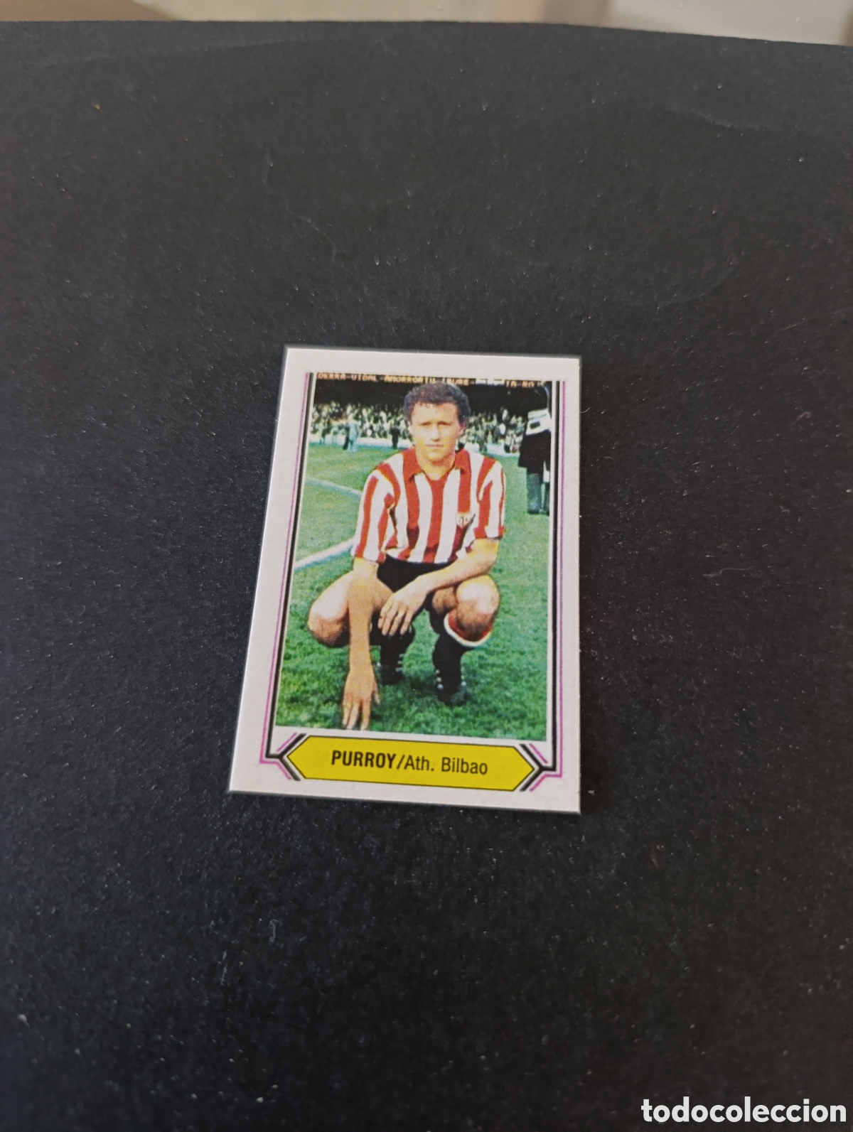 Football Stickers: Cromo Purroy Athletic Bilbao Liga Este 80 81, ampliaci&oacute;n de la colecci&oacute;n.