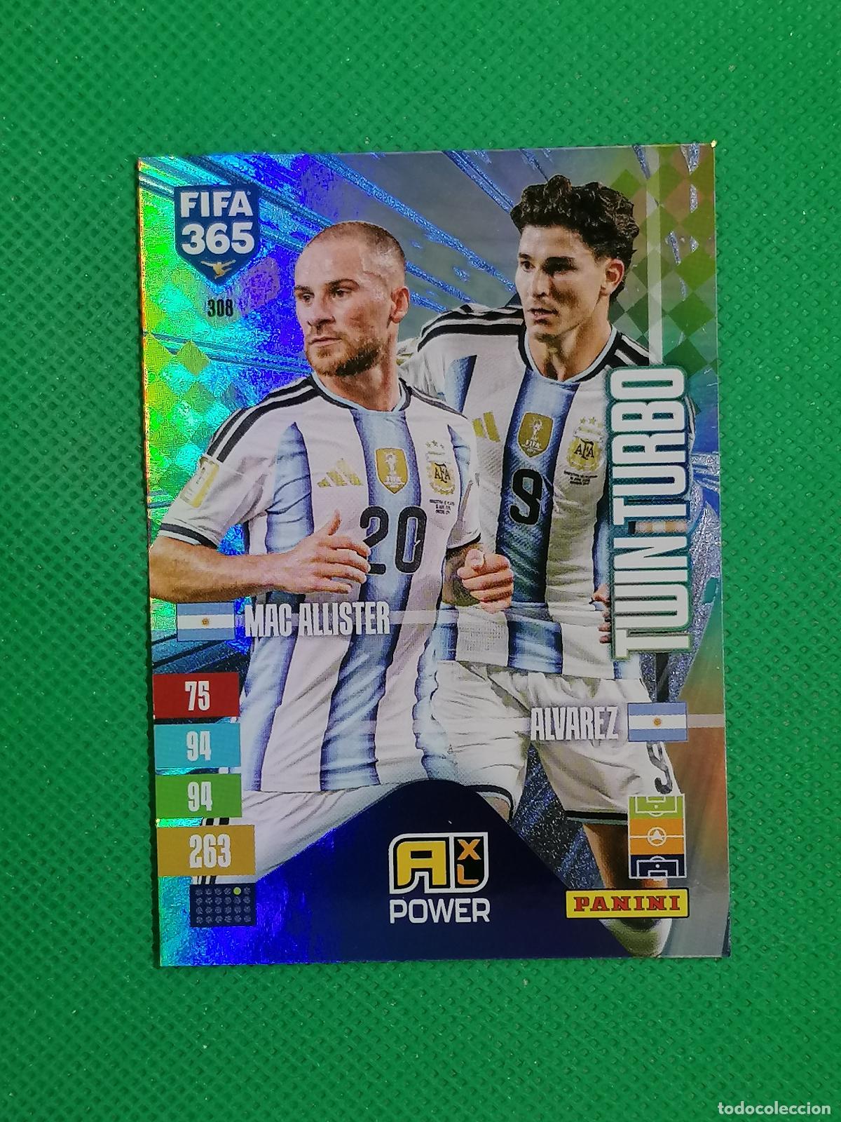 Cromos de f&uacute;tbol: 308 MAC ALLISTER ALVAREZ ARGENTINA TWIN TURBO ⚽ PANINI ADRENALYN XL FIFA 365 26 27 2026 2027 ⚽