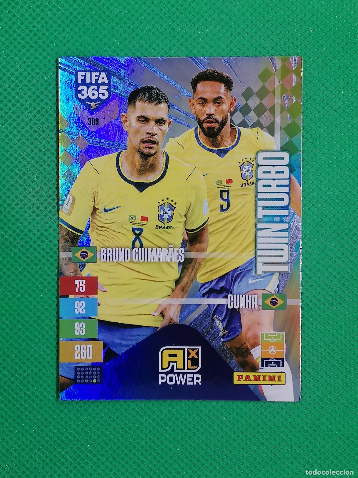 Cartes &agrave; collectionner de Football: 309 BRUNO GUIMARAES CUNHA BRASIL TWIN TURBO ⚽ PANINI ADRENALYN XL FIFA 365 26 27 2026 2027 ⚽