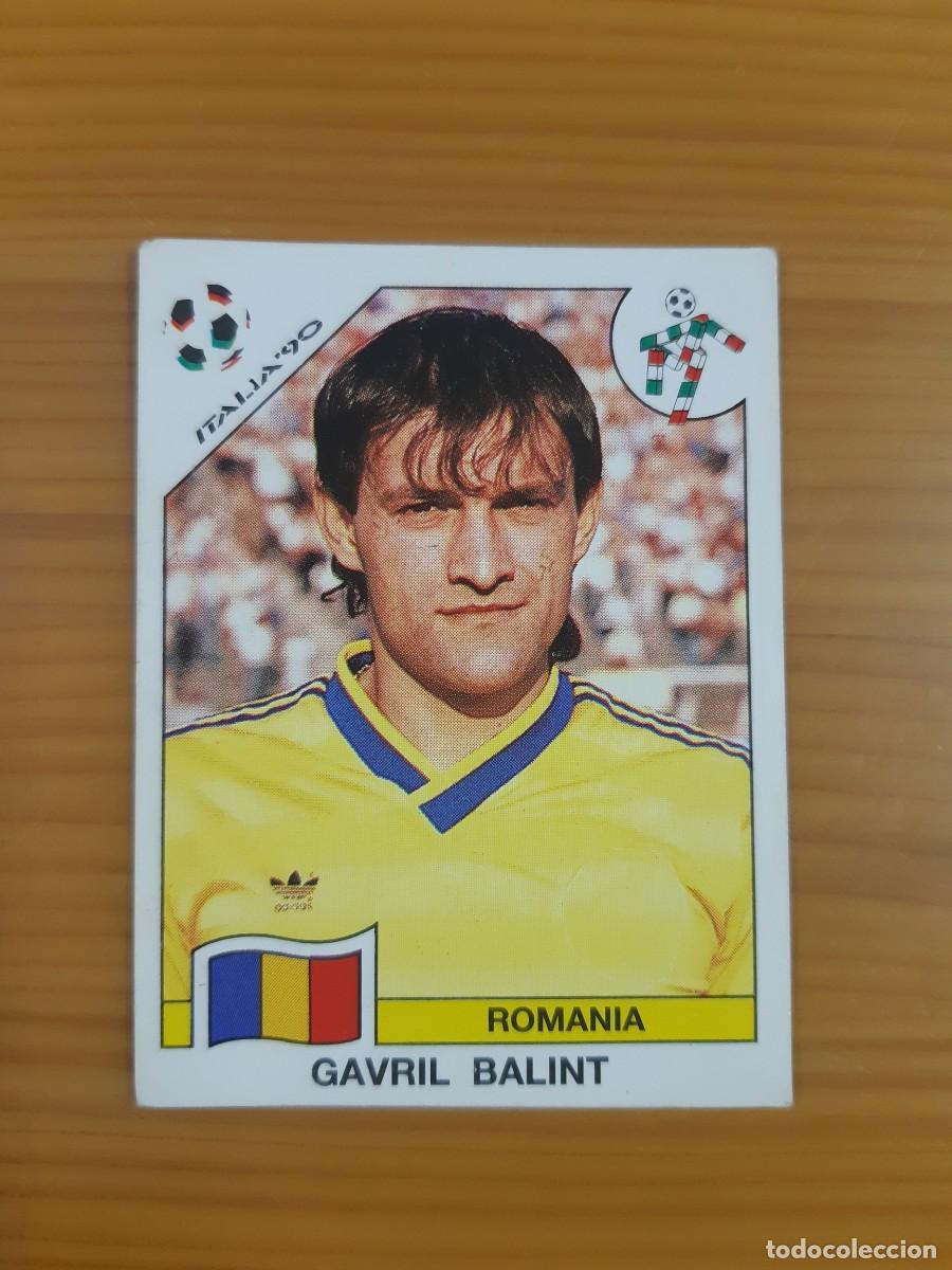 Cromos de f&uacute;tbol: N&deg;170 Gavril Balint (Ruman&iacute;a) Mundial Italia 90 PANINI 1990. Nunca pegado, sin pegar