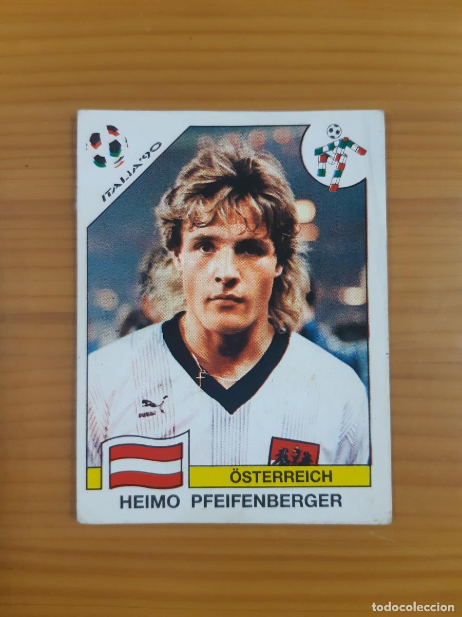 Cromos de f&uacute;tbol: N&deg;75 Heimo Pfeifenberger (Austria) Mundial Italia 90 PANINI 1990. Nunca pegado, sin pegar