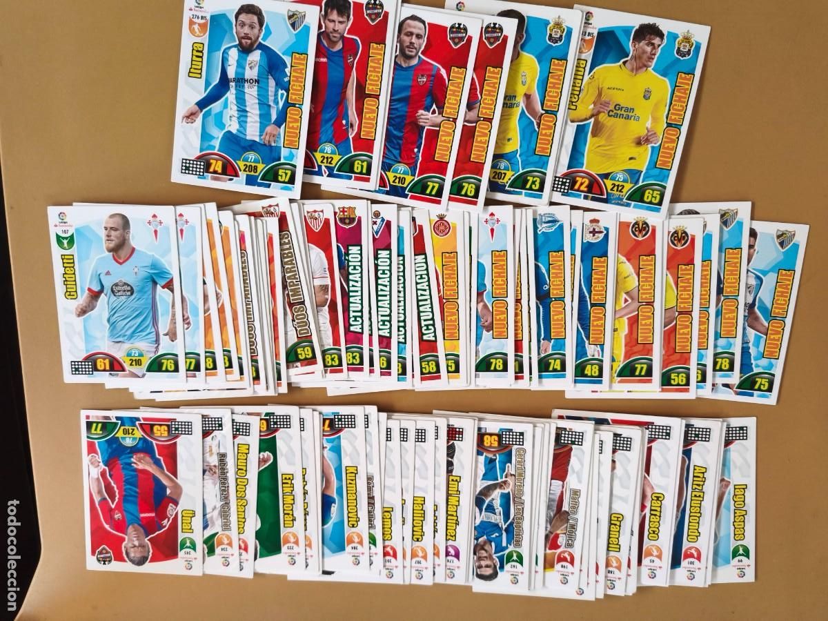 Cromos de f&uacute;tbol: adrenalyn 2017 18, contiene 83 cromos