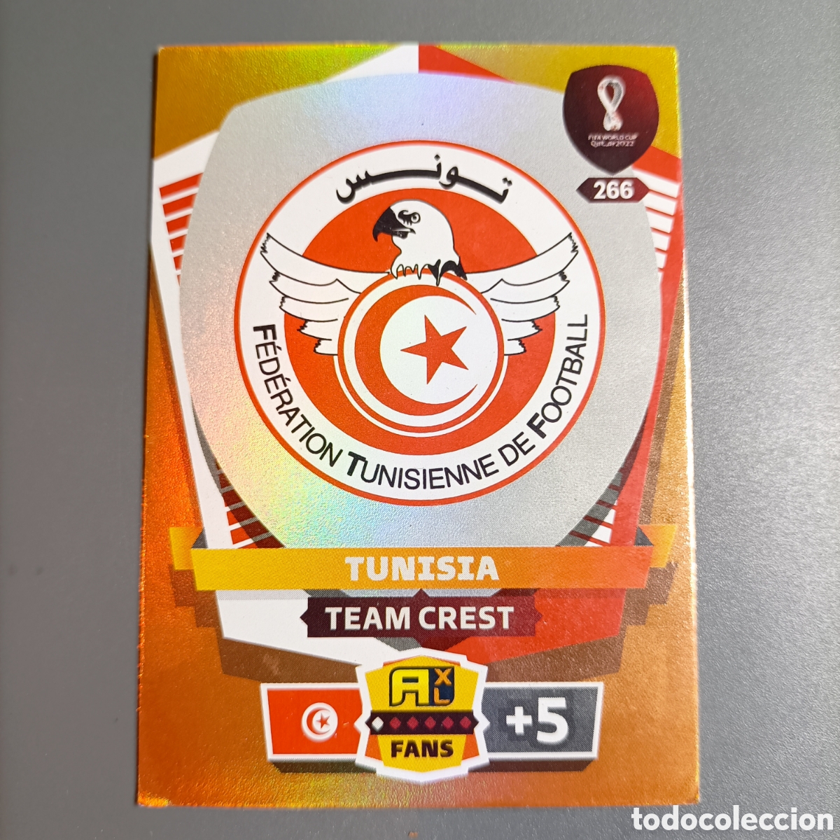 Cromos de f&uacute;tbol: ADRENALYN. FIFA WORLD CUP QATAR 2022. (TUNISIA) №266 ESCUDO