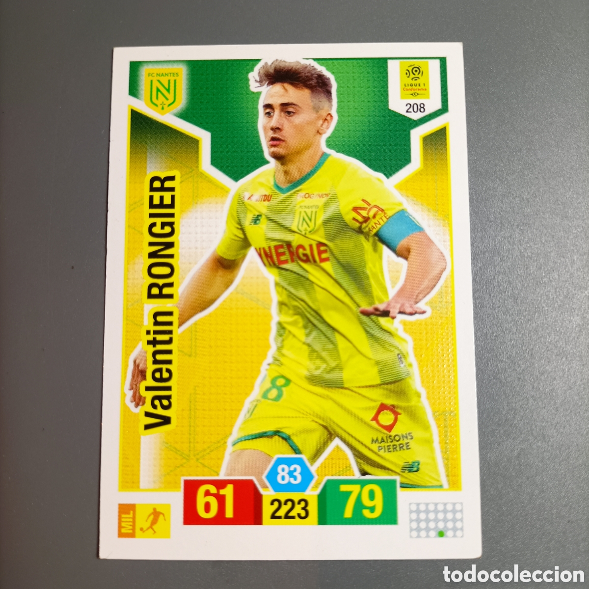 Cromo Valentin Rongier 208 - Panini Foot 2018/19 Ligue 1 (FC Nantes)