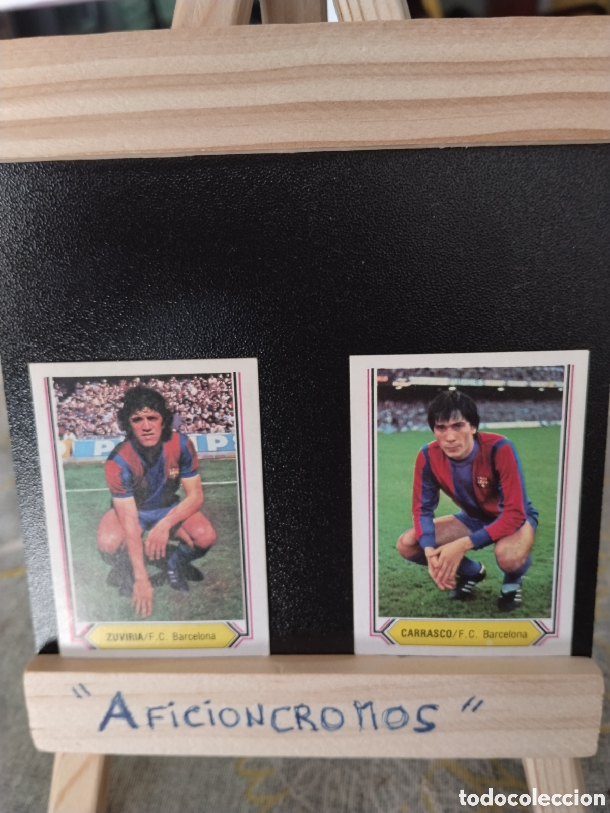 Cromos de f&uacute;tbol: ED. FHER 1980 81 ( 80-81 ) Carrasco y Zuviria ( FC Barcelona ) ( Nuevos sin pegar )