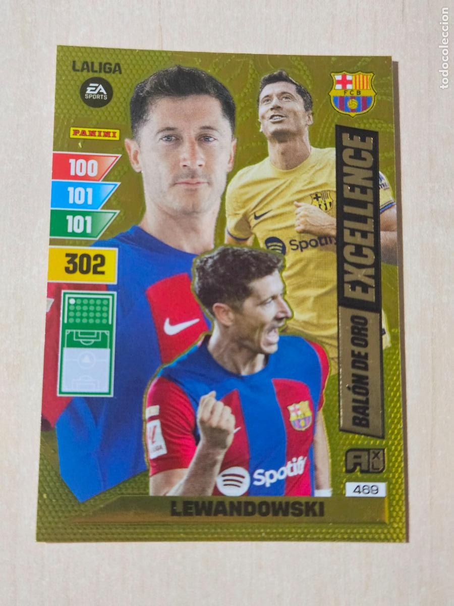Cromos de f&uacute;tbol: FICHA N&ordm; 469 LEWANDOWSKI - ADRENALYN 23 24 - PANINI 2023 - 24 - CROMO - BALON DE ORO EXCELLENCE