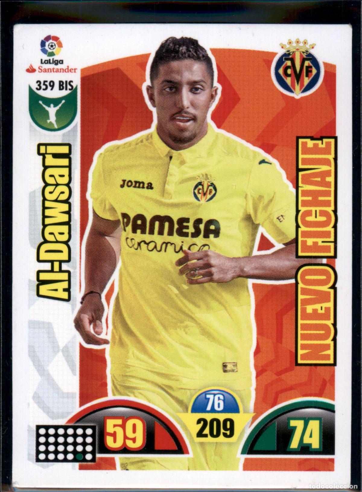 Fu&szlig;ball-Sticker: Al-Dawsari Nuevo Fichaje N&ordm; 359 Bis Villarreal CF Liga Santander Adrenalyn XL 2017 2018 Panini 17 18