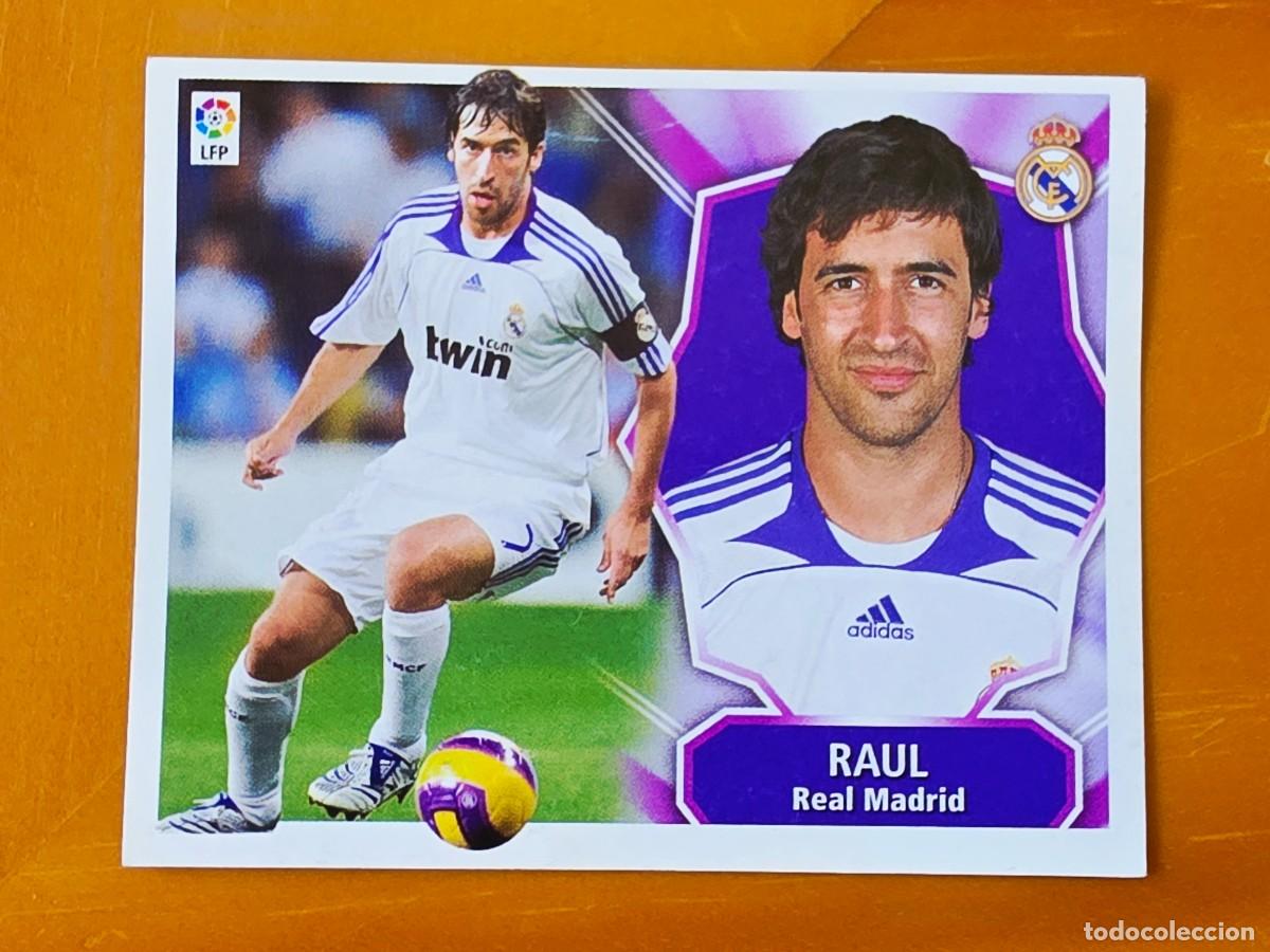 Cromos de f&uacute;tbol: Ra&uacute;l Gonz&aacute;lez Blanco, Real Madrid, Panini Ediciones Liga Este 2008 2009 08 09, sin pegar
