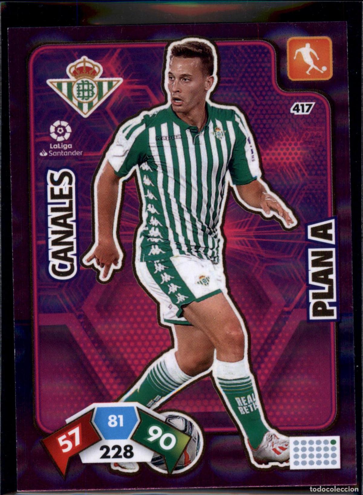Cromos de f&uacute;tbol: Canales Plan A N&ordm; 417 Real Betis LaLiga Santander Adrenalyn XL 2019 2020 Panini 19 20