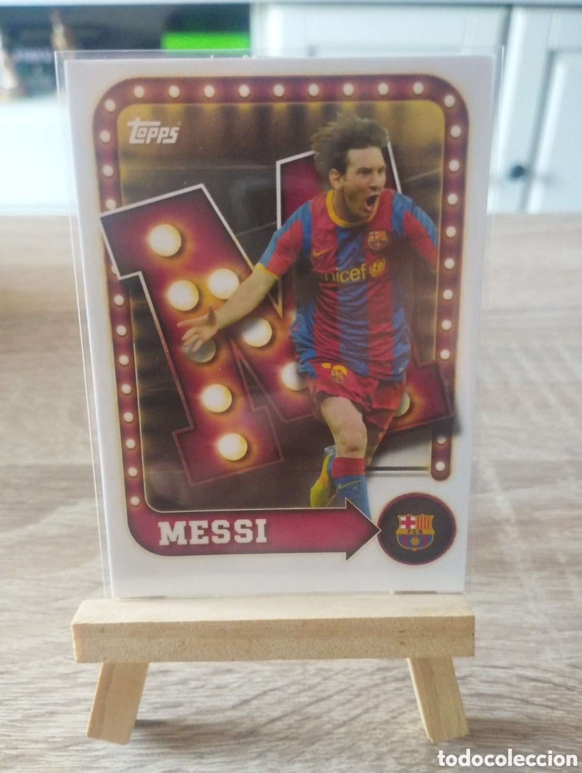Cartes &agrave; collectionner de Football: Carta Topps Leo Messi FC Barcelona