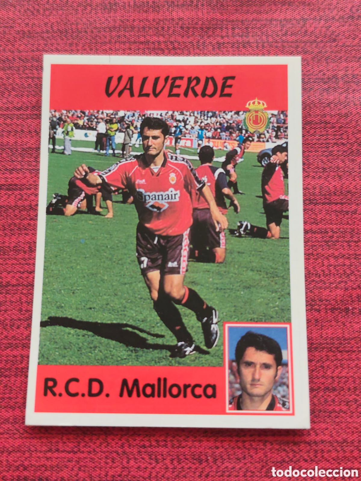 Cromos de f&uacute;tbol: BAJA 316 VALVERDE REAL MALLORCA PANINI LIGA 1997 1998