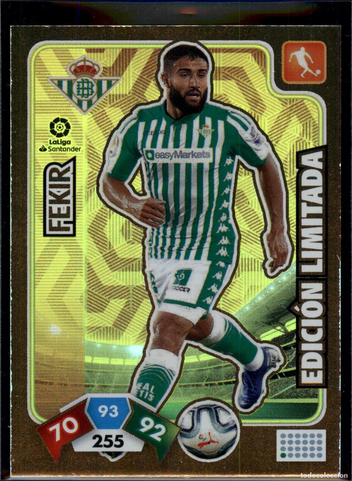 Cromos de f&uacute;tbol: Fekir Edici&oacute;n Limitada Real Betis LaLiga Santander Adrenalyn XL 2019 2020 Panini 19 20