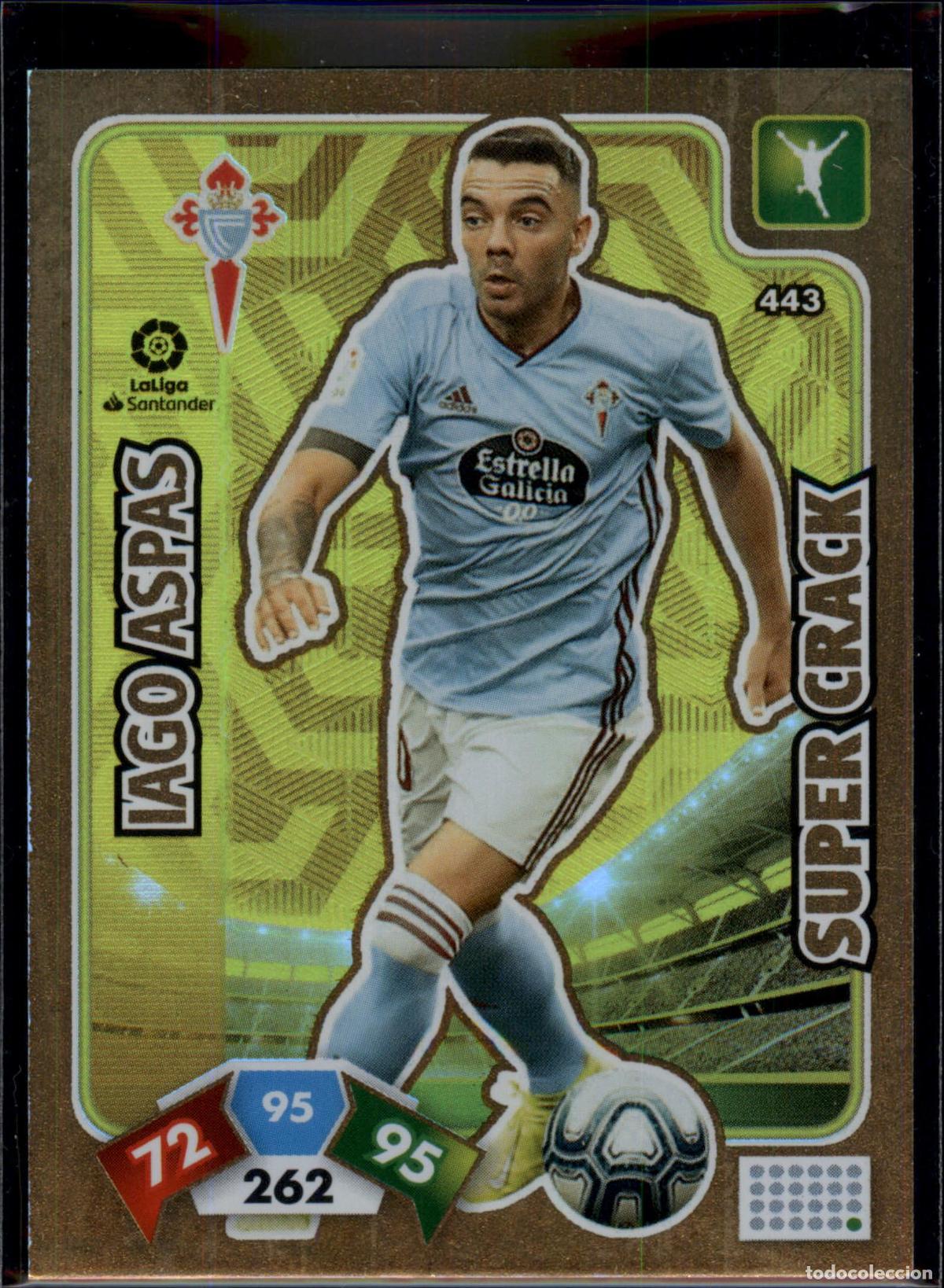 Cromos de f&uacute;tbol: Iago Aspas Super Crack N&ordm; 443 RC Celta LaLiga Santander Adrenalyn XL 2019 2020 Panini 19 20