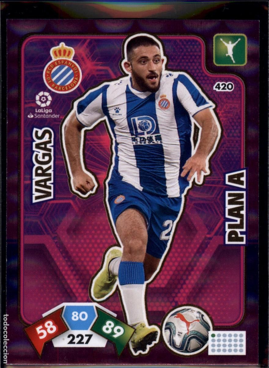 Cromos de f&uacute;tbol: Vargas Plan A N&ordm; 420 RCD Espanyol LaLiga Santander Adrenalyn XL 2019 2020 Panini 19 20