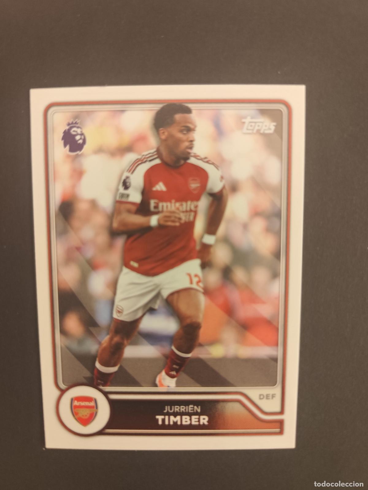 Fu&szlig;ball-Sticker: 24 JURRI&Euml;N TIMBER ARSENAL TOPPS FLAGSHIP PREMIER LEAGUE 2026 2027 26 27