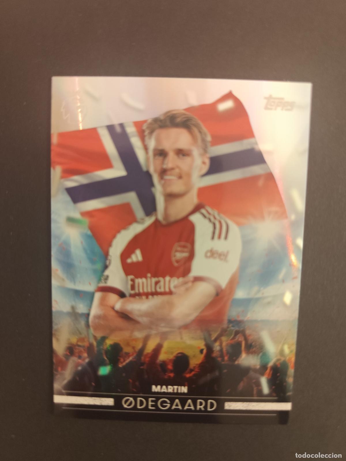 Cromos de f&uacute;tbol: FF 2 MARTIN &Oslash;DEGAARD ARSENAL FLYING THE FLAG TOPPS FLAGSHIP PREMIER LEAGUE 2026 2027 26 27