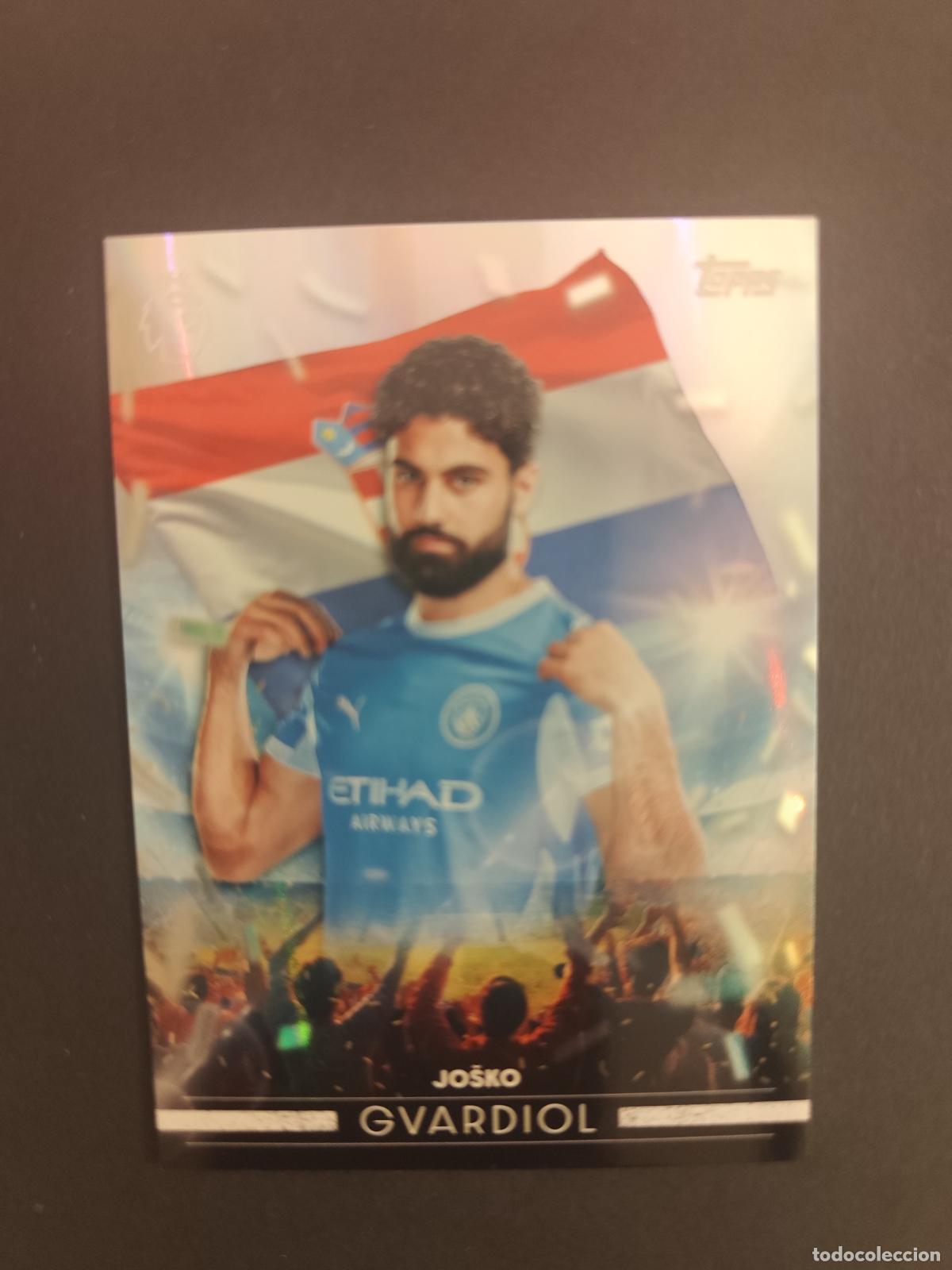 Cromos de f&uacute;tbol: FF 17 JO&Scaron;KO GVARDIOL MANCHESTER CITY FLYING THE FLAG TOPPS FLAGSHIP PREMIER LEAGUE 2026 2027 26 27