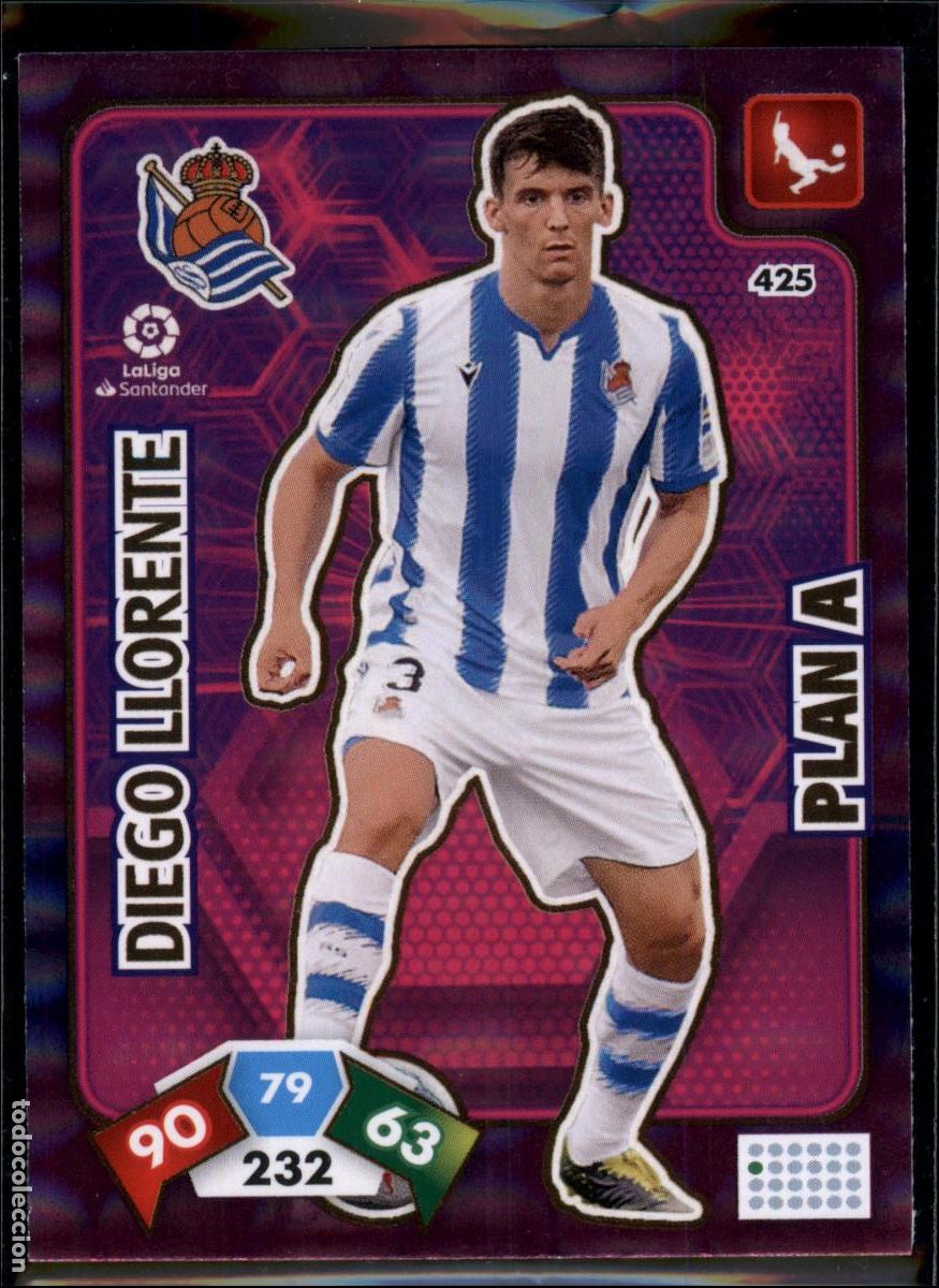 Cromos de f&uacute;tbol: Diego Llorente Plan A N&ordm; 425 Real Sociedad LaLiga Santander Adrenalyn XL 2019 2020 Panini 19 20