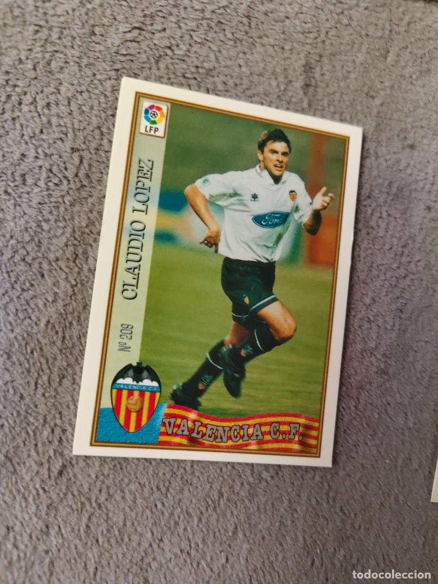 Cromos de f&uacute;tbol: 209. CLAUDIO L&Oacute;PEZ VALENCIA C.F. MUNDICROMO FICHAS 97 98 LIGA 1997 1998 CARD ABB