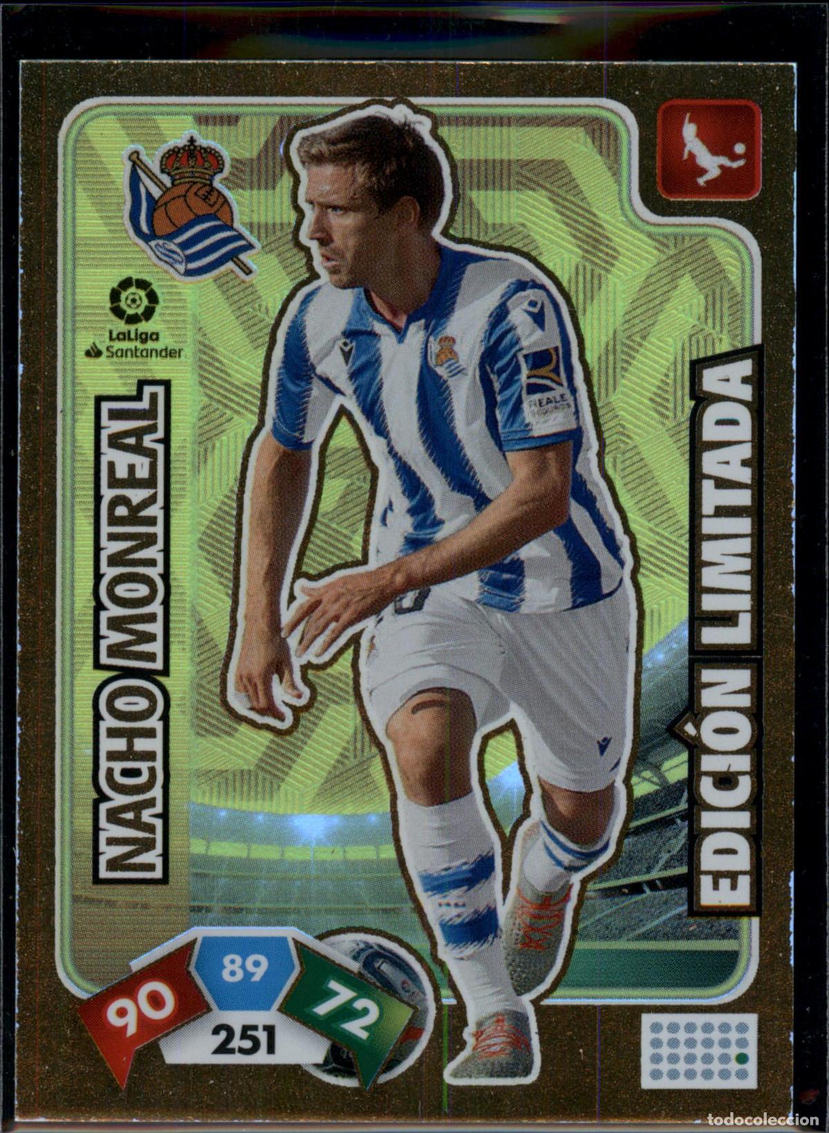 Cromos de f&uacute;tbol: Nacho Monreal Edici&oacute;n Limitada Real Sociedad LaLiga Santander Adrenalyn XL 2019 2020 Panini 19 20