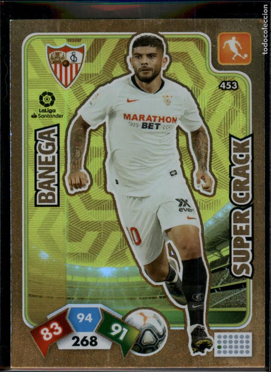 Cromos de f&uacute;tbol: Banega Super Crack N&ordm; 453 Sevilla FC LaLiga Santander Adrenalyn XL 2019 2020 Panini 19 20