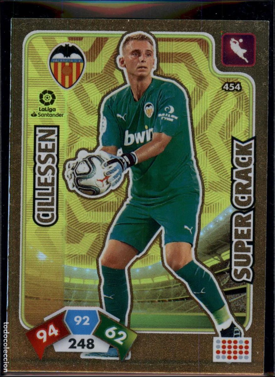 Cromos de f&uacute;tbol: Cillessen Super Crack N&ordm; 454 Valencia CF LaLiga Santander Adrenalyn XL 2019 2020 Panini 19 20