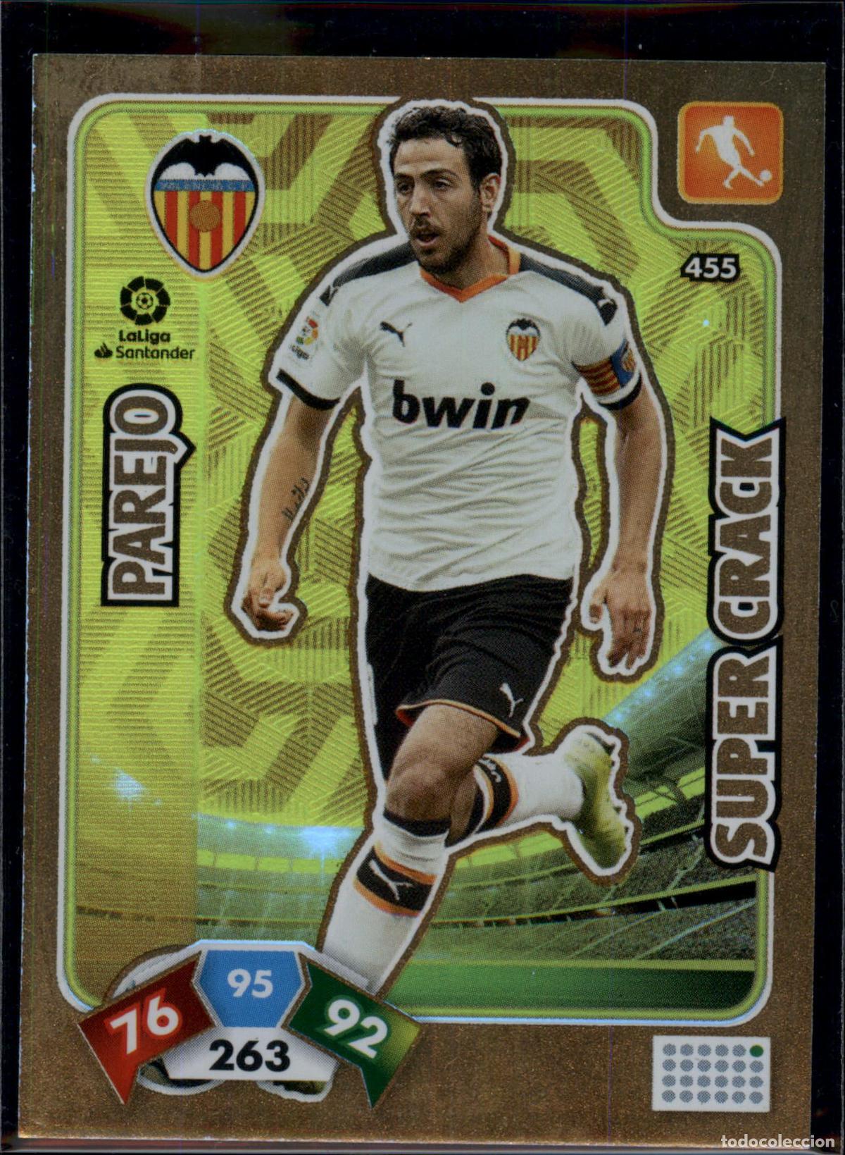 Football Stickers: Parejo Super Crack N&ordm; 455 Valencia CF LaLiga Santander Adrenalyn XL 2019 2020 Panini 19 20