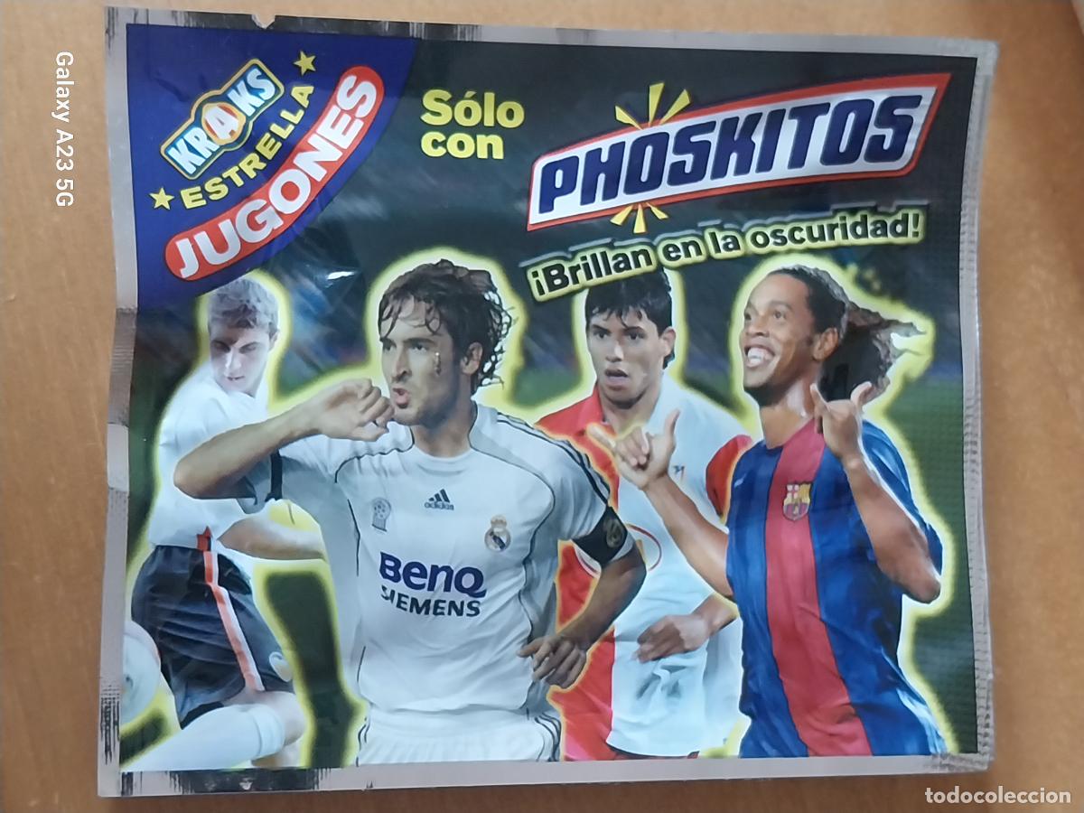 Fu&szlig;ball-Sticker: PHOSKITOS RONALDINHO RAUL AGUERO JOAQUIN KRAKS JUGONES 2006 ********* SOBRE SIN ABRIR ORIGINAL