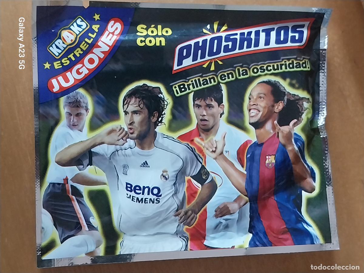 Fu&szlig;ball-Sticker: PHOSKITOS RONALDINHO RAUL AGUERO JOAQUIN KRAKS JUGONES 2006 ******** SOBRE SIN ABRIR ORIGINAL