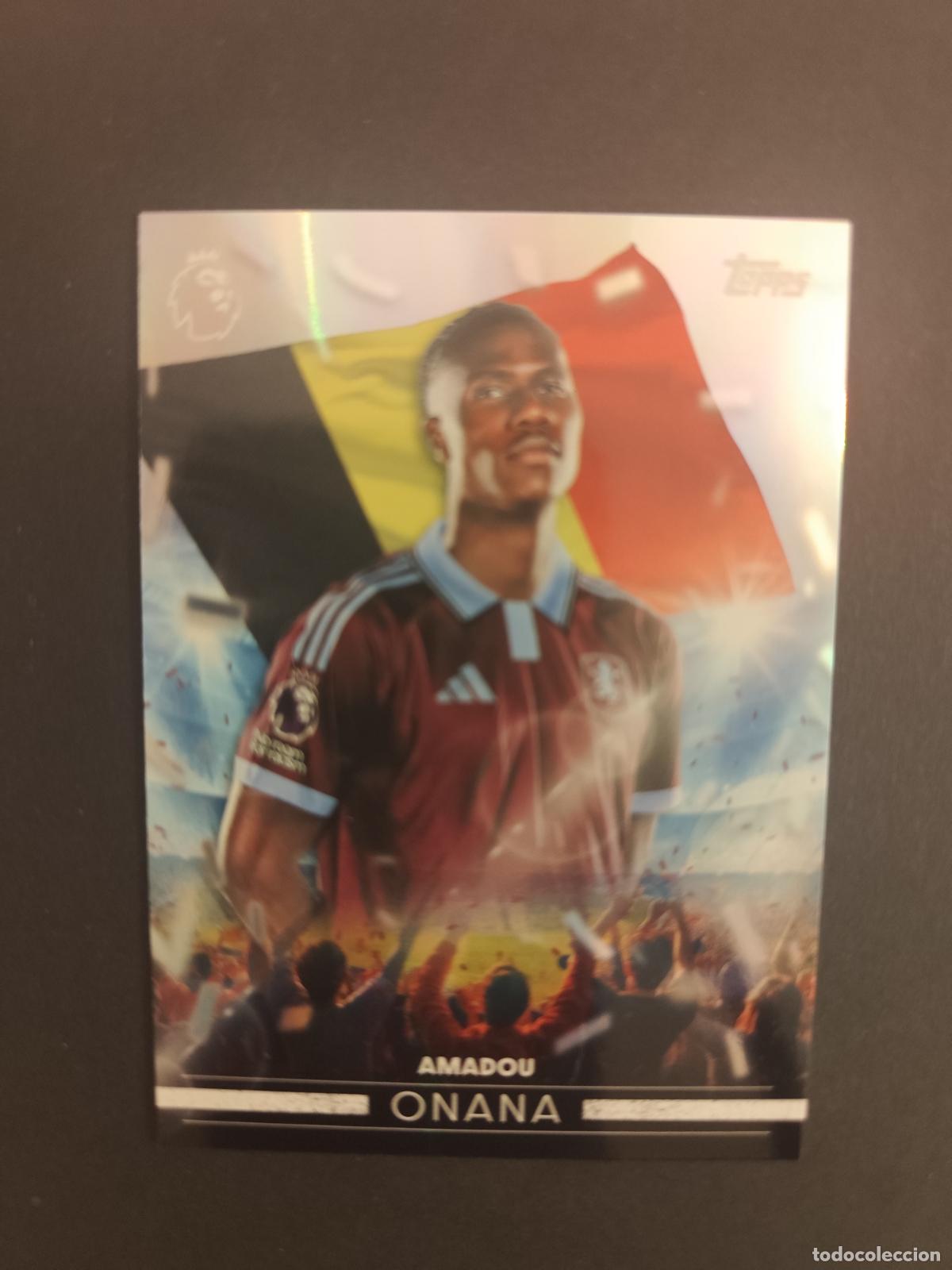 Cromos de f&uacute;tbol: FF 3 AMADOU ONANA ASTON VILLA FLYING THE FLAG TOPPS FLAGSHIP PREMIER LEAGUE 2026 2027 26 27