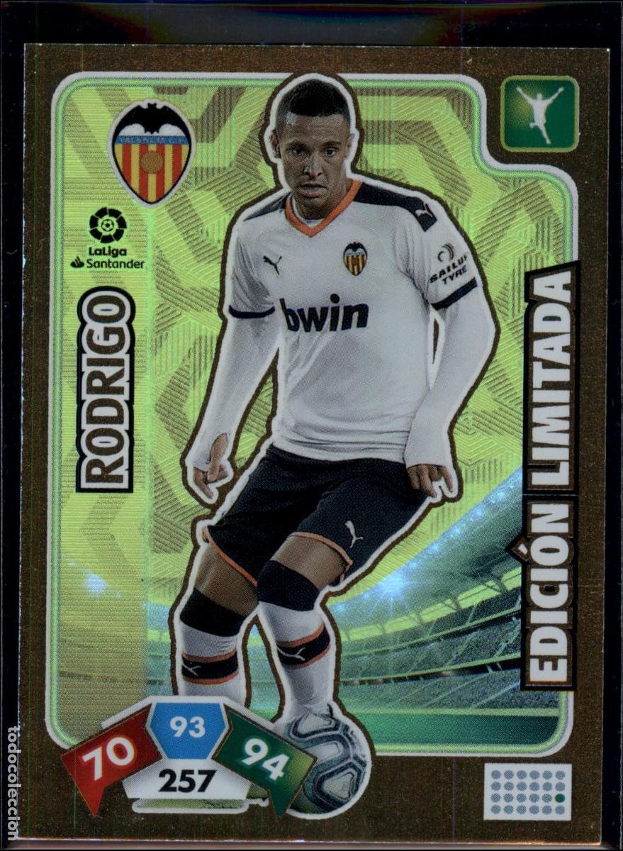 Fu&szlig;ball-Sticker: Rodrigo Edici&oacute;n Limitada Valencia CF LaLiga Santander Adrenalyn XL 2019 2020 Panini 19 20