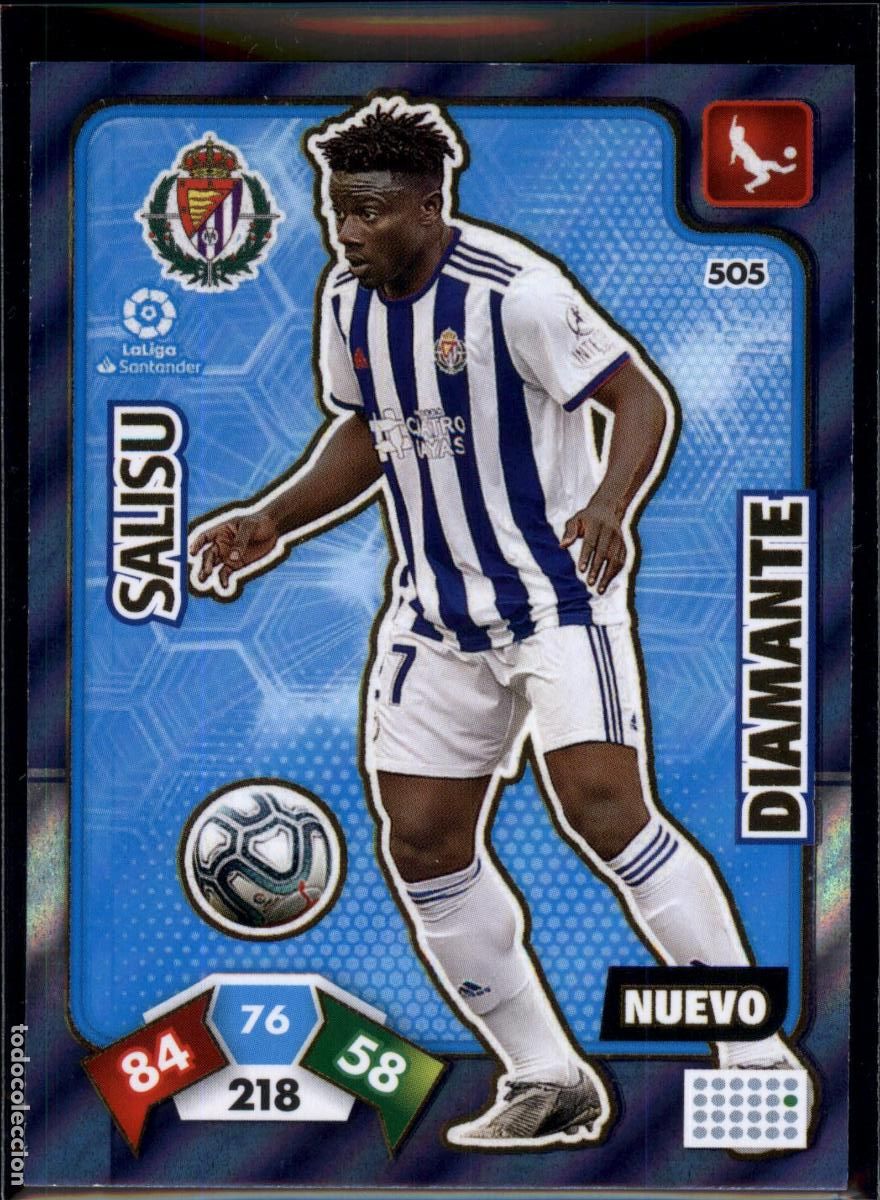 Fu&szlig;ball-Sticker: Salisu Nuevo Diamante N&ordm; 505 Real Valladolid Liga Santander Adrenalyn XL 2019 2020 Panini 19 20