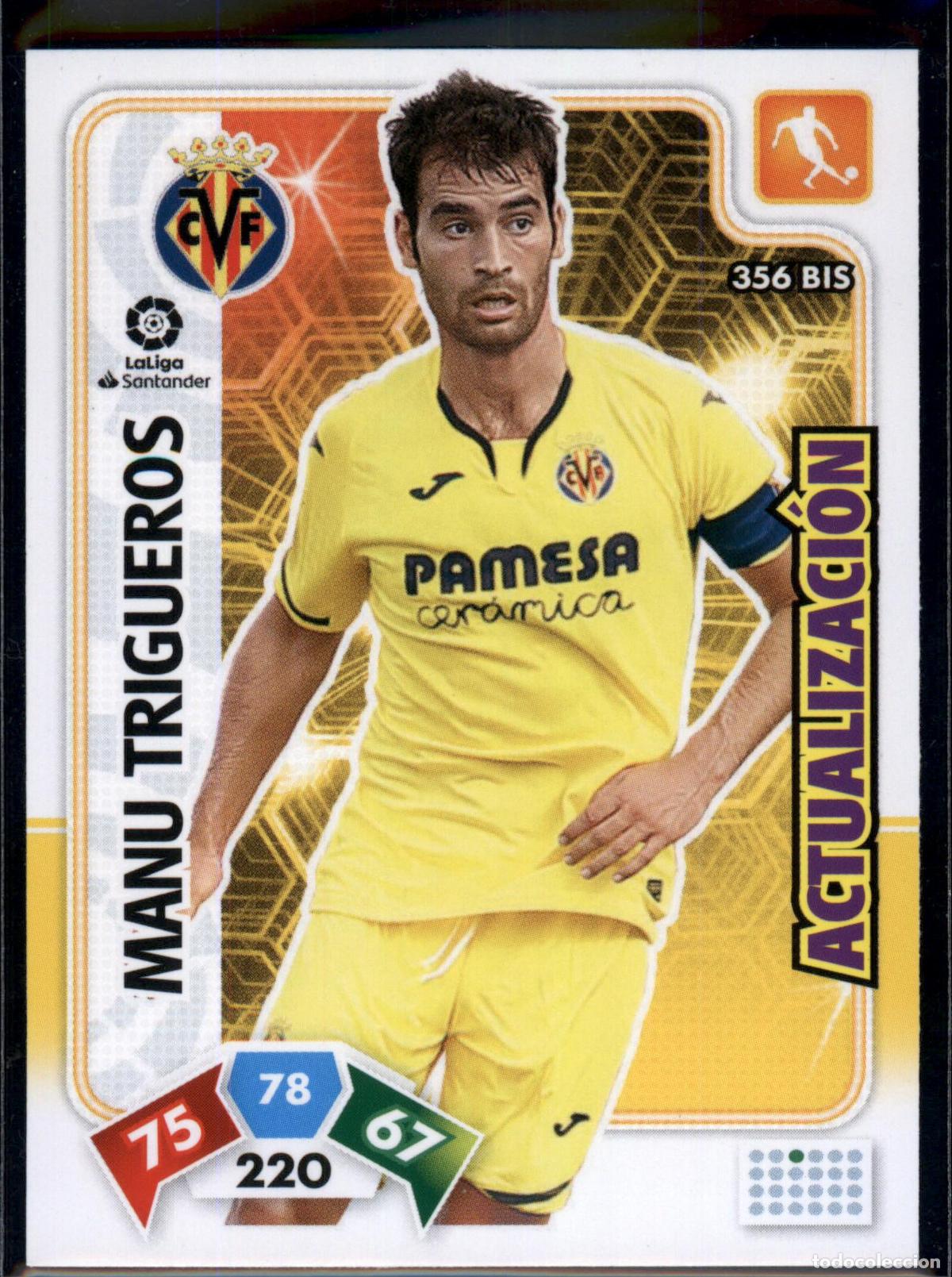 Cromos de f&uacute;tbol: Manu Trigeros Actualizaci&oacute;n N&ordm; 356 Bis Villarreal Liga Santander Adrenalyn XL 2019 2020 Panini 19 20