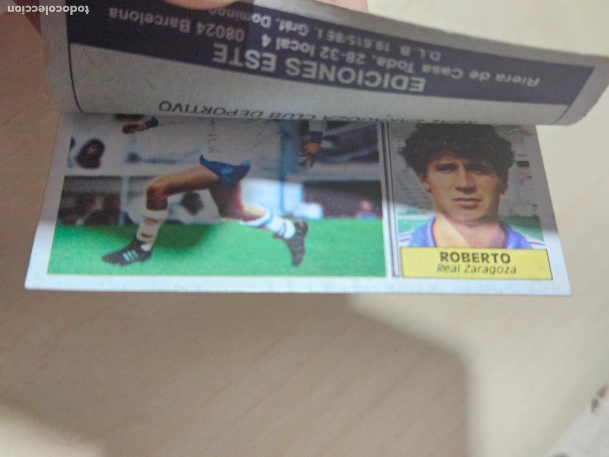Fu&szlig;ball-Sticker: EDICIONES ESTE 86 87 DOBLE COLOCA ROBERTO Y BAJA LATAPIA - CROMO RECUPERADO