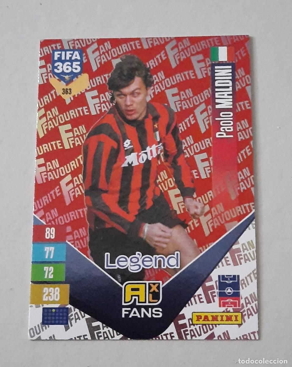 Cromos de f&uacute;tbol: Paolo Maldini Legend rojo #363 Fans Favourite Fifa 365 2027