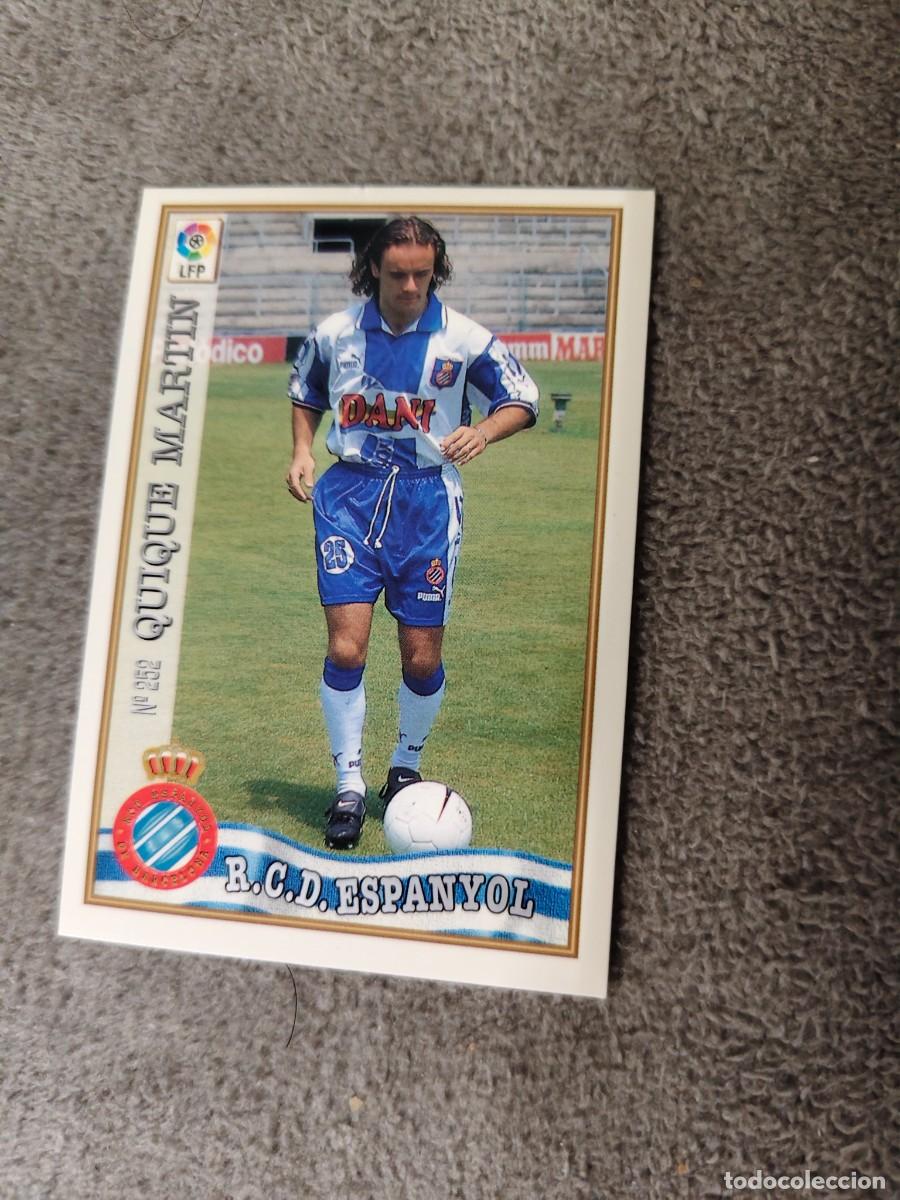 Cromos de f&uacute;tbol: 252. QUIQUE MART&Iacute;N R.C.D. ESPANYOL MUNDICROMO FICHAS 97 98 LIGA 1997 1998 CARD ABB