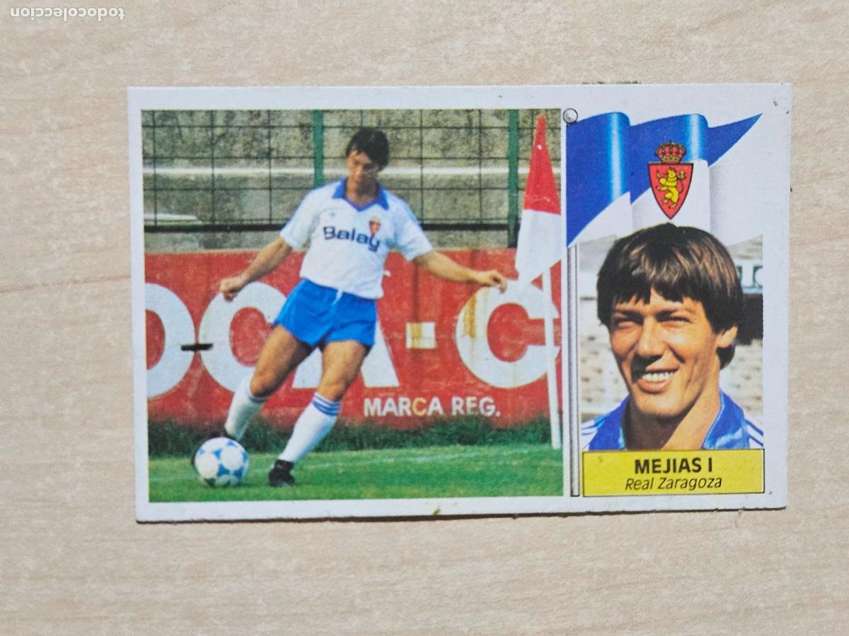 Cromos de f&uacute;tbol: EDICIONES ESTE 86 87 FICHAJE N&ordm; 38 MEJIAS I REAL ZARAGOZA CROMO RECUPERADO