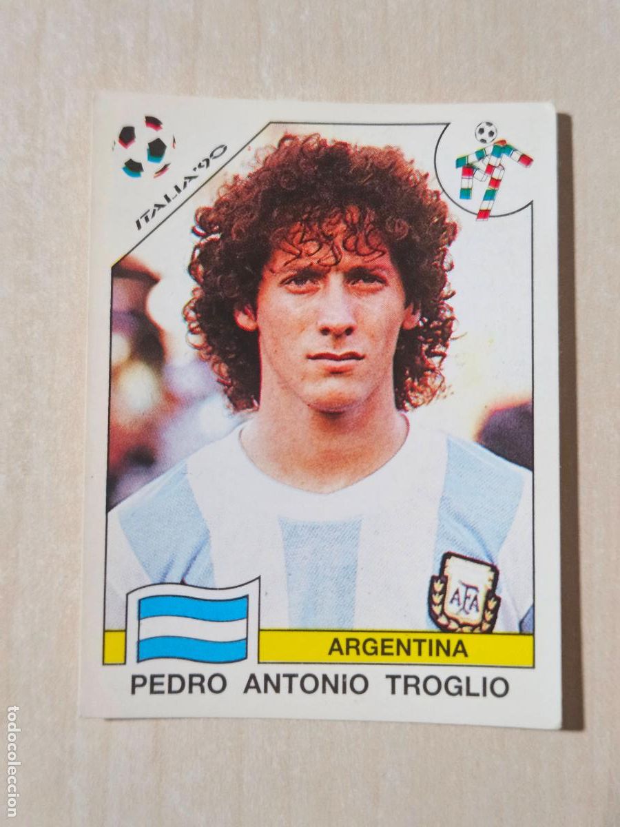 Cromos de f&uacute;tbol: CROMO N&ordm; 125 PEDRO ANTONIO TROGLIO - MUNDIAL ITALIA 90 - PANINI - SIN PEGAR - ARGENTINA