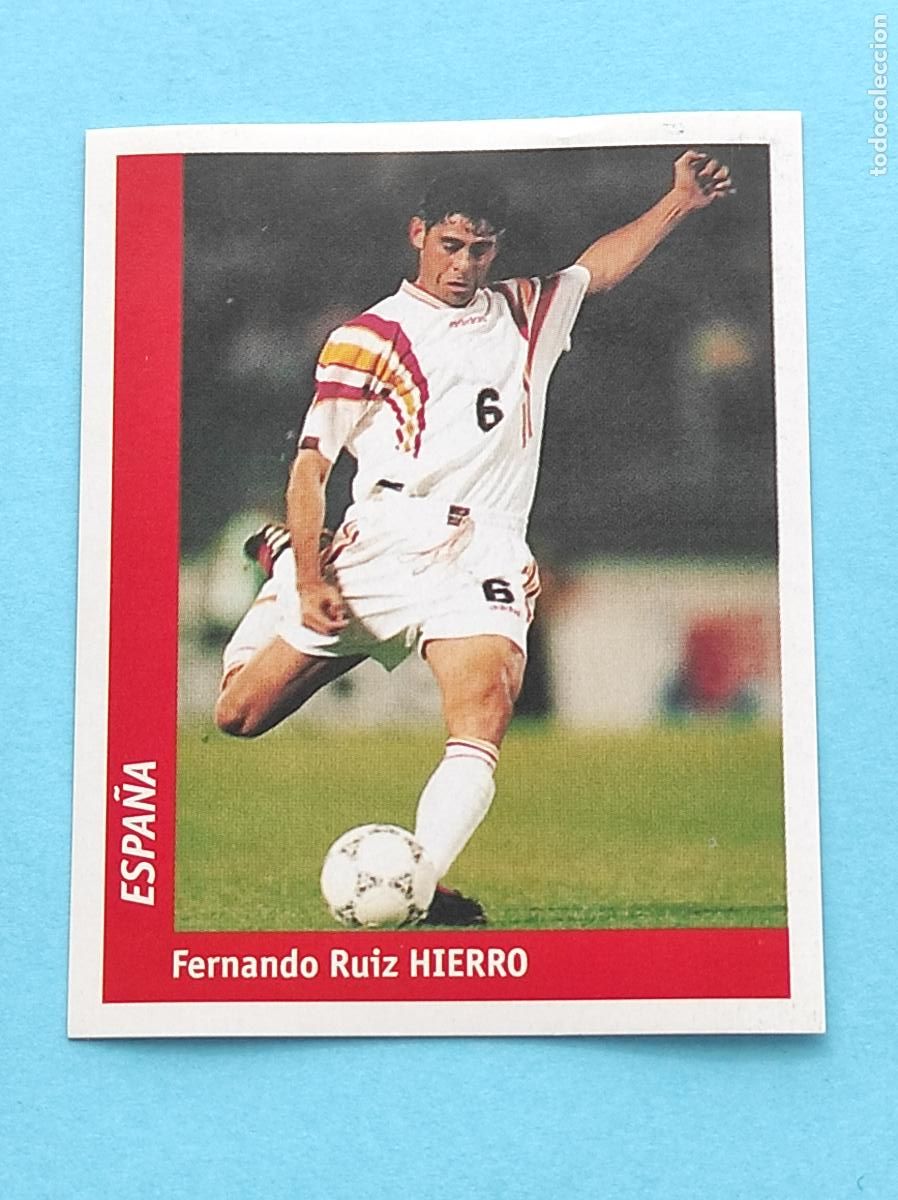 Cromos de f&uacute;tbol: 157 FERNANDO RUIZ HIERRO (ESPA&Ntilde;A) - CROMO MUNDIAL FRANCIA 1998 DS FRANCE 98 DSWC98 WORLD CUP