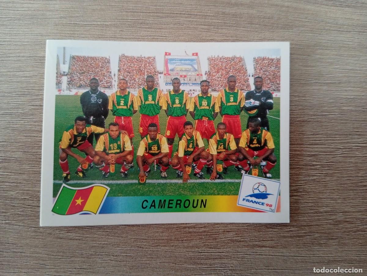 Cromos de f&uacute;tbol: ALINEACION CAMERUN 120 PANINI FRANCIA 1998 98 SIN PEGAR NUNCA PEGADO