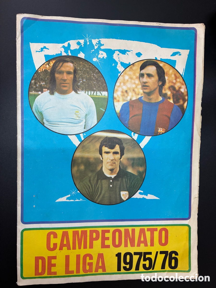Cromos de f&uacute;tbol: ALBUM VACIO SIN CROMOS CAMPEONATO DE LIGA FUTBOL 1975/76 EDITORIALFINI